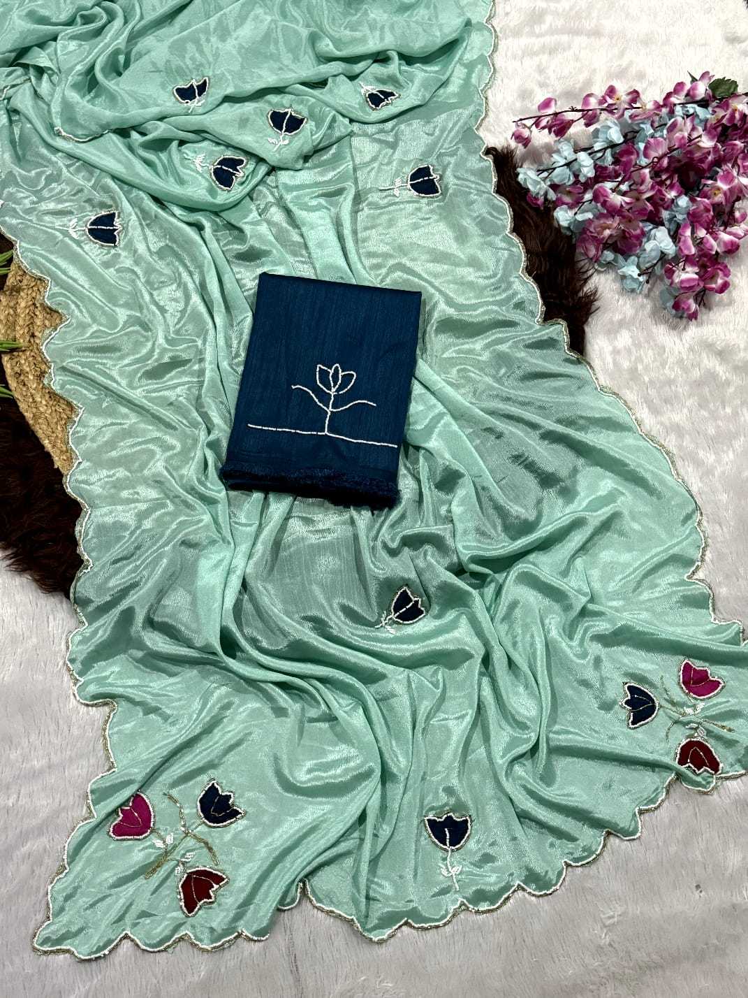 YNF Wholesale Chinon Designer Sarees  | Surat Manufacturer