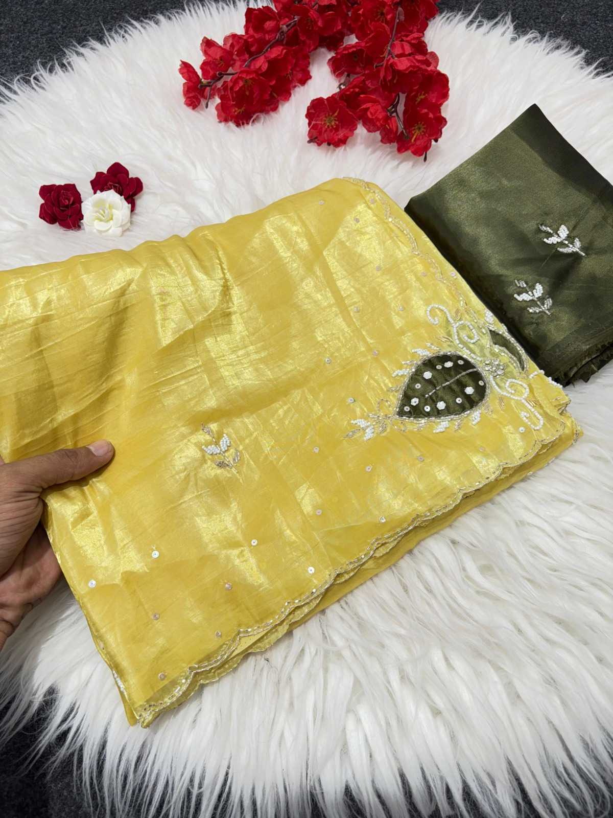 YNF Wholesale Soft Gold Crush Designer Sarees  | Surat Manufacturer