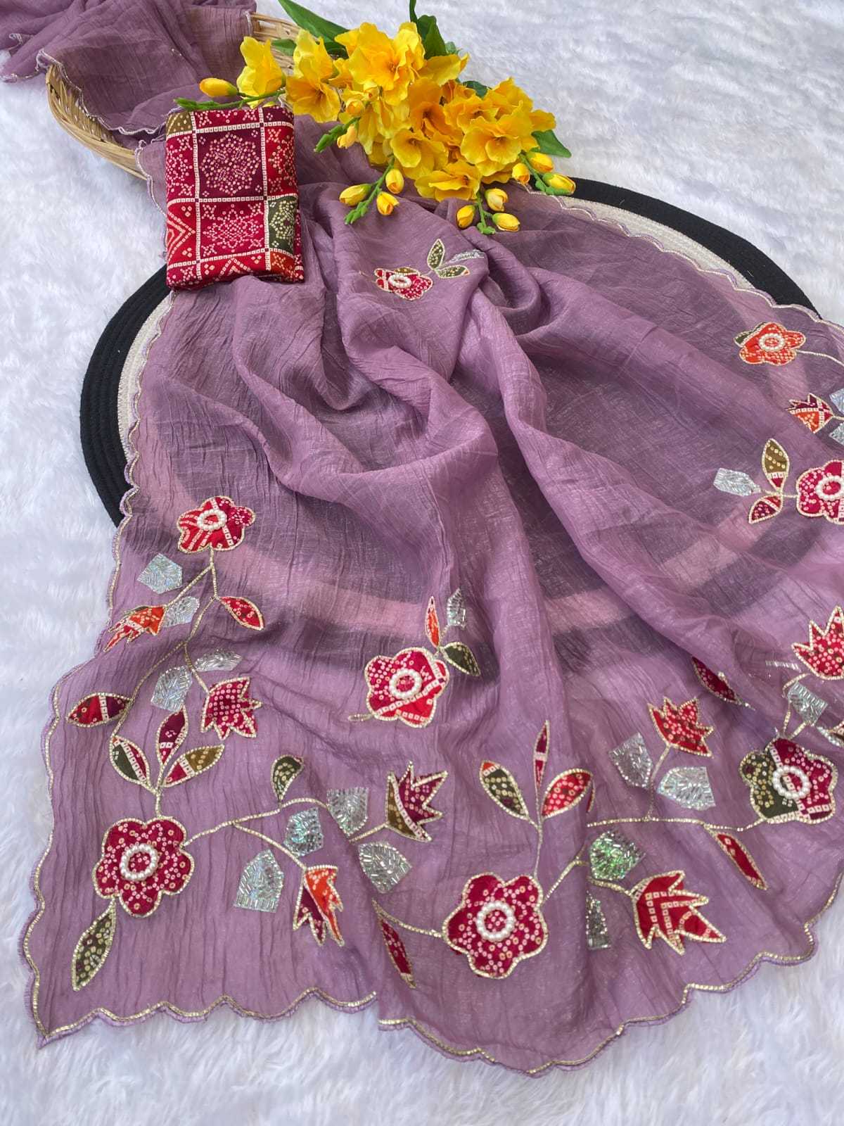 YNF Wholesale Crunchi Designer Sarees  | Surat Manufacturer