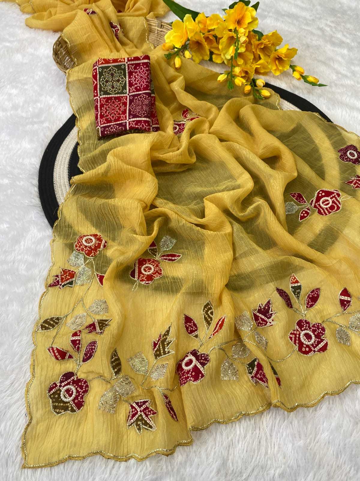 YNF Wholesale Crunchi Designer Sarees  | Surat Manufacturer