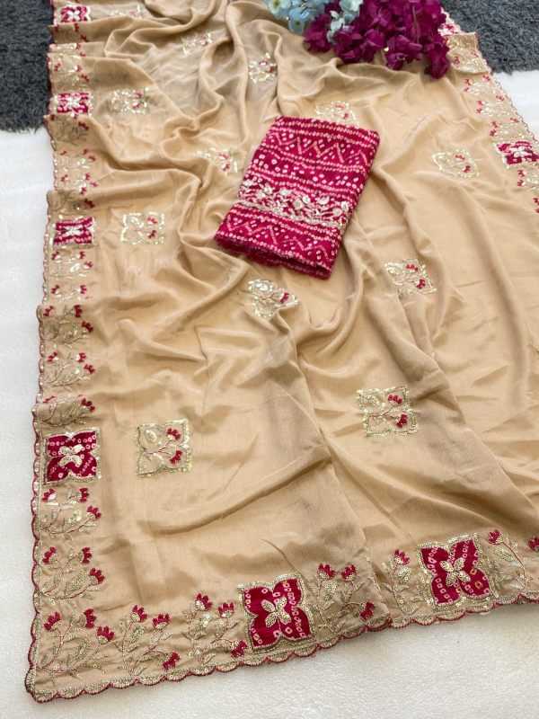 YNF Wholesale Chiffon Sequence Sarees  | Surat Manufacturer