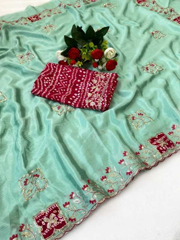 YNF Wholesale Chiffon Sequence Sarees  | Surat Manufacturer