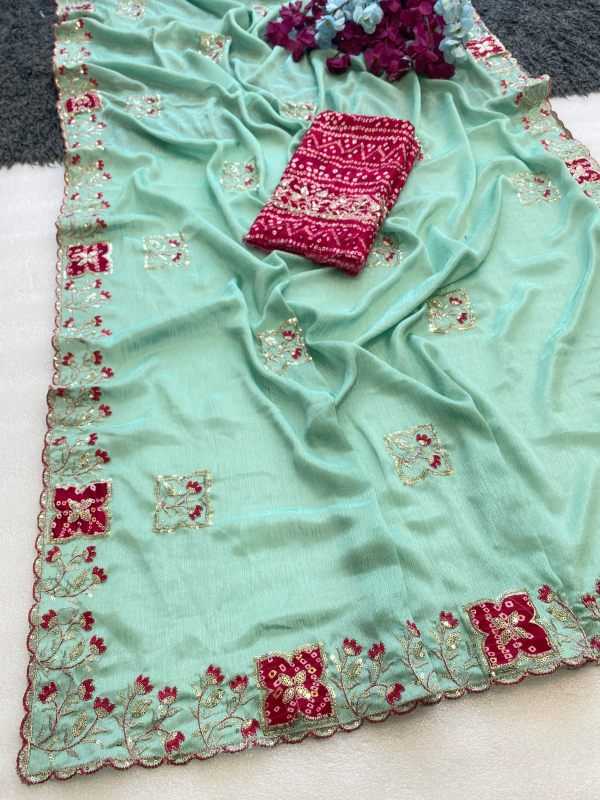 YNF Wholesale Chiffon Sequence Sarees  | Surat Manufacturer