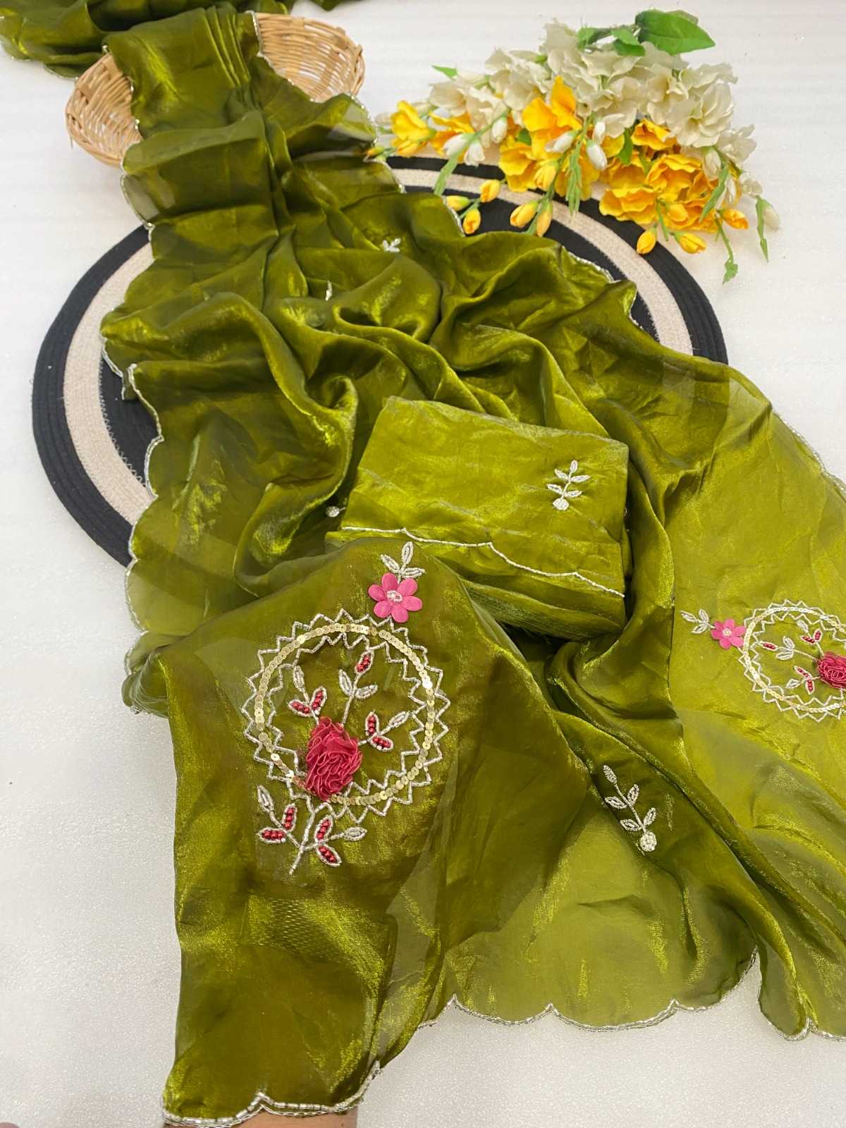 YNF Wholesale Satin Sequence Sarees  | Surat Manufacturer