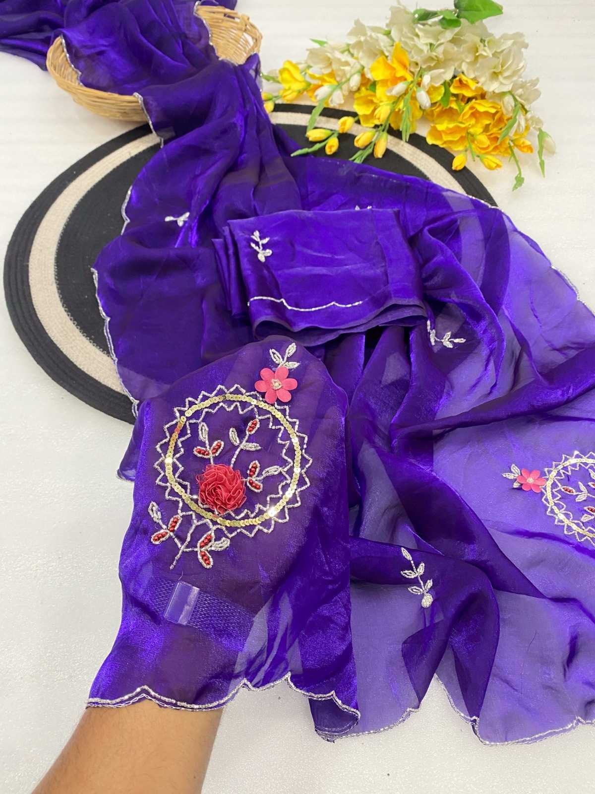 YNF Wholesale Satin Sequence Sarees  | Surat Manufacturer