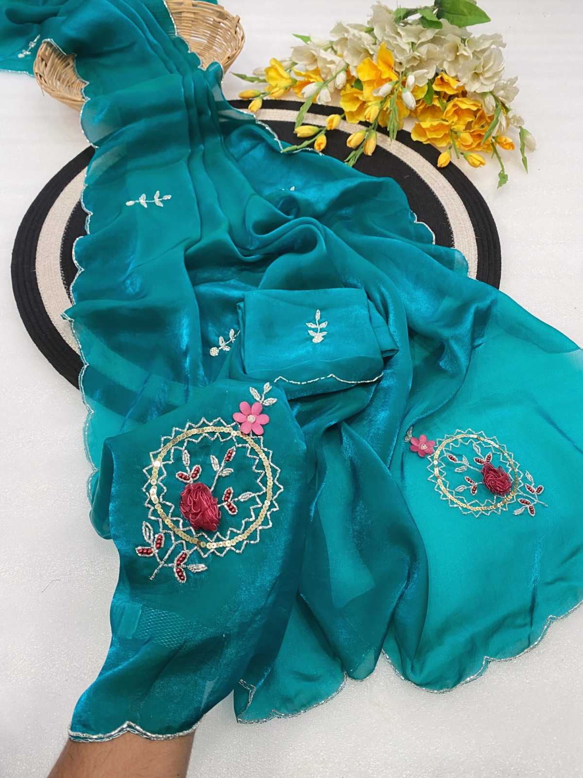 YNF Wholesale Satin Sequence Sarees  | Surat Manufacturer