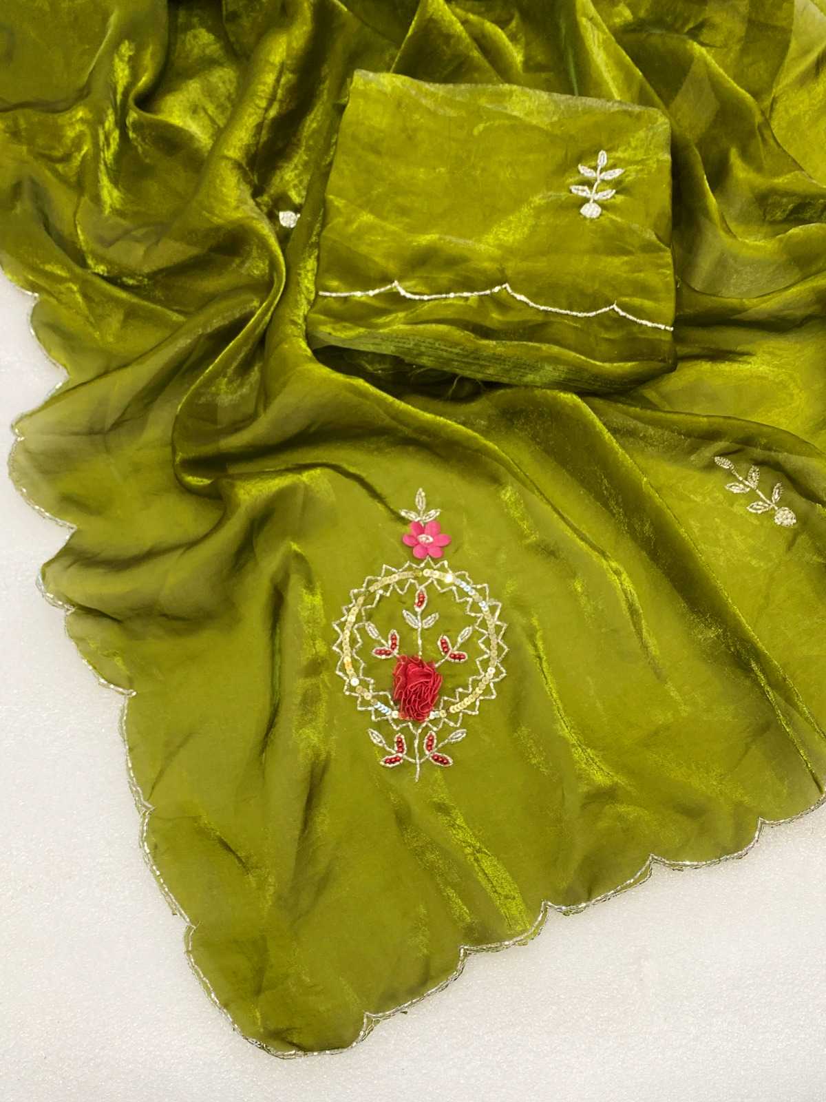 YNF Wholesale Satin Sequence Sarees  | Surat Manufacturer