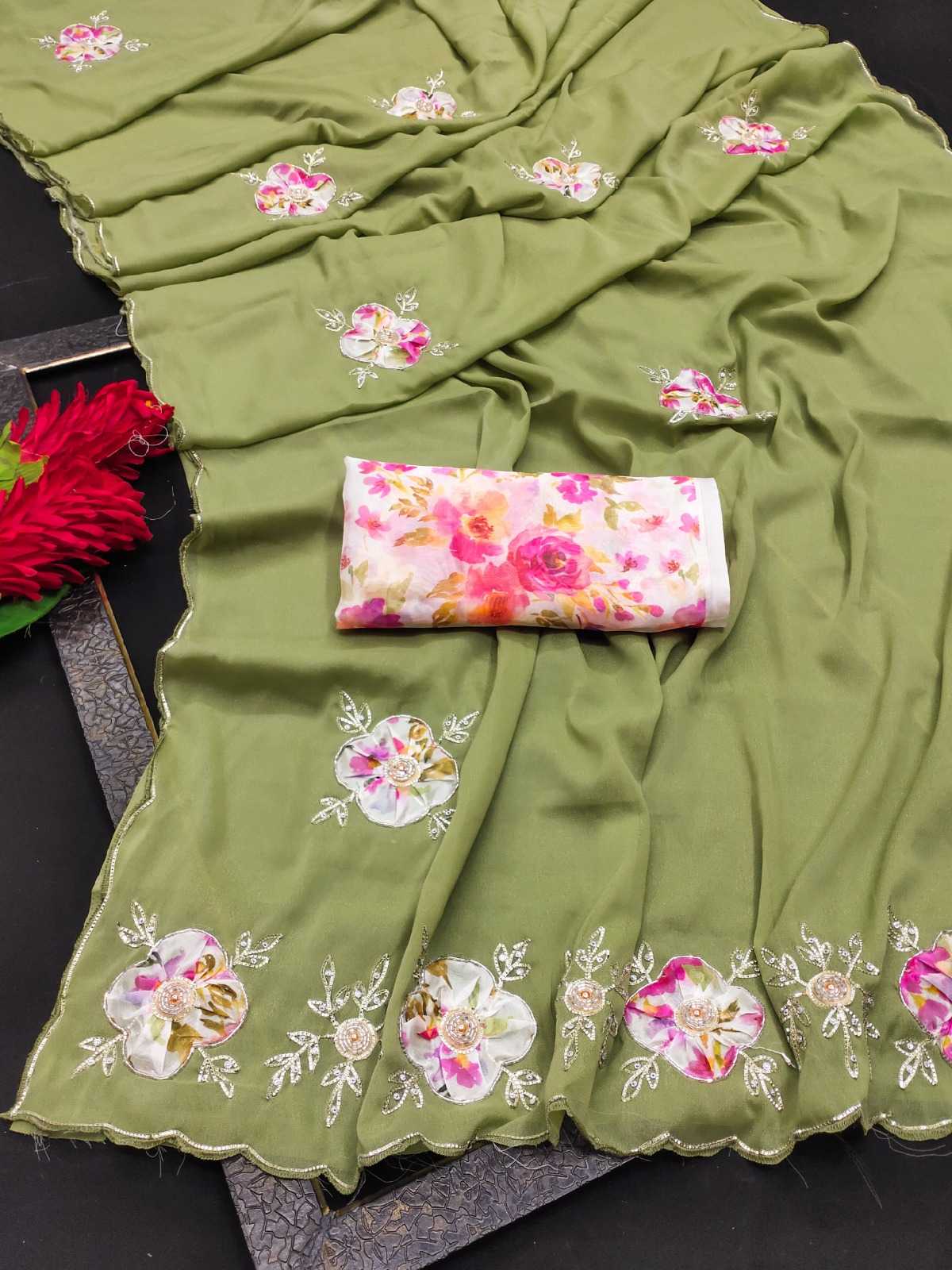 YNF Wholesale Georgette Georgette Sarees  | Surat Manufacturer