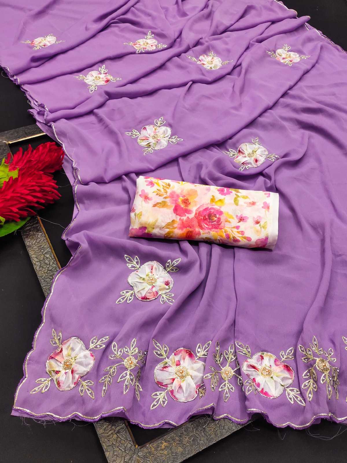 YNF Wholesale Georgette Georgette Sarees  | Surat Manufacturer