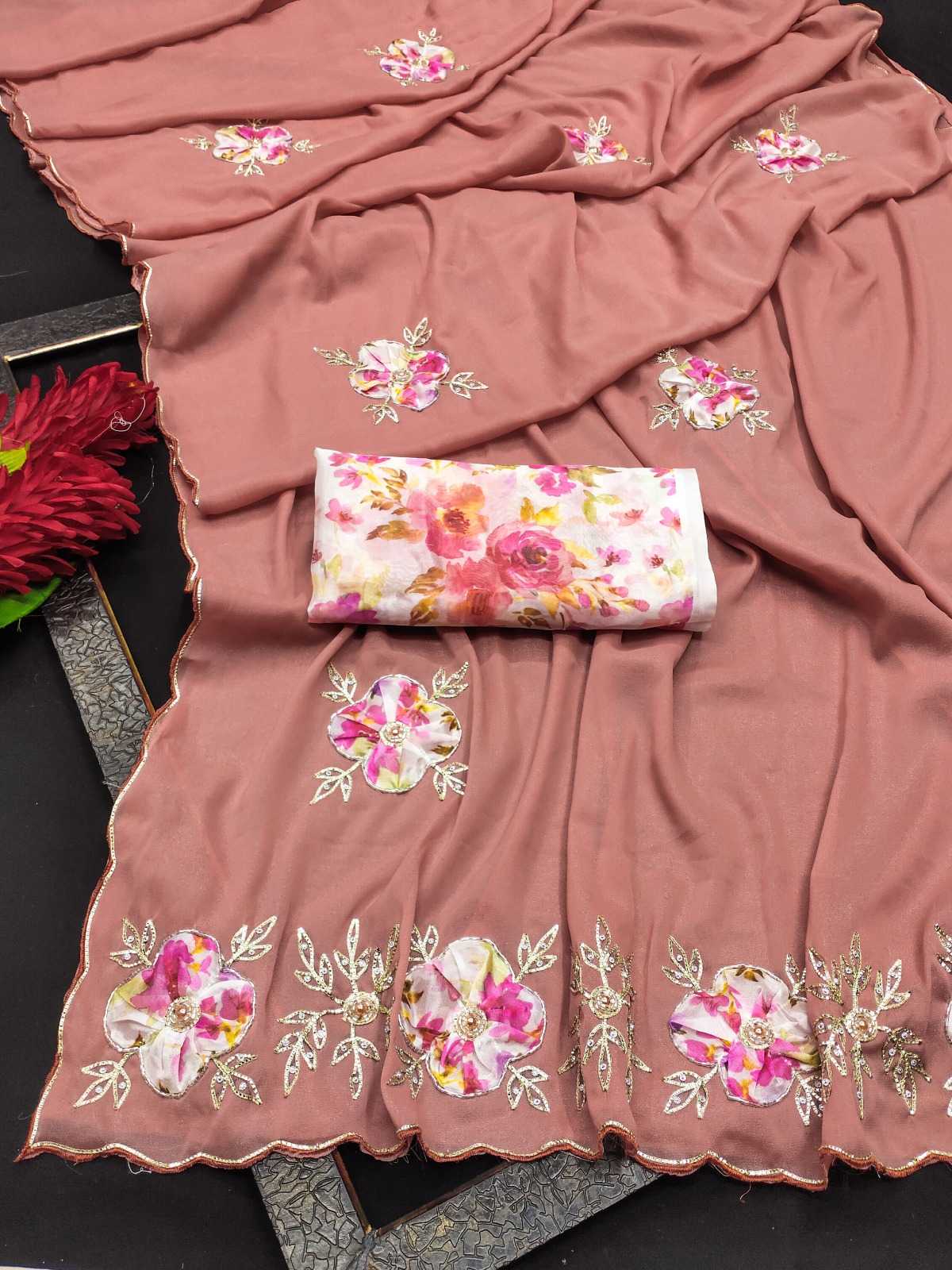 YNF Wholesale Georgette Georgette Sarees  | Surat Manufacturer