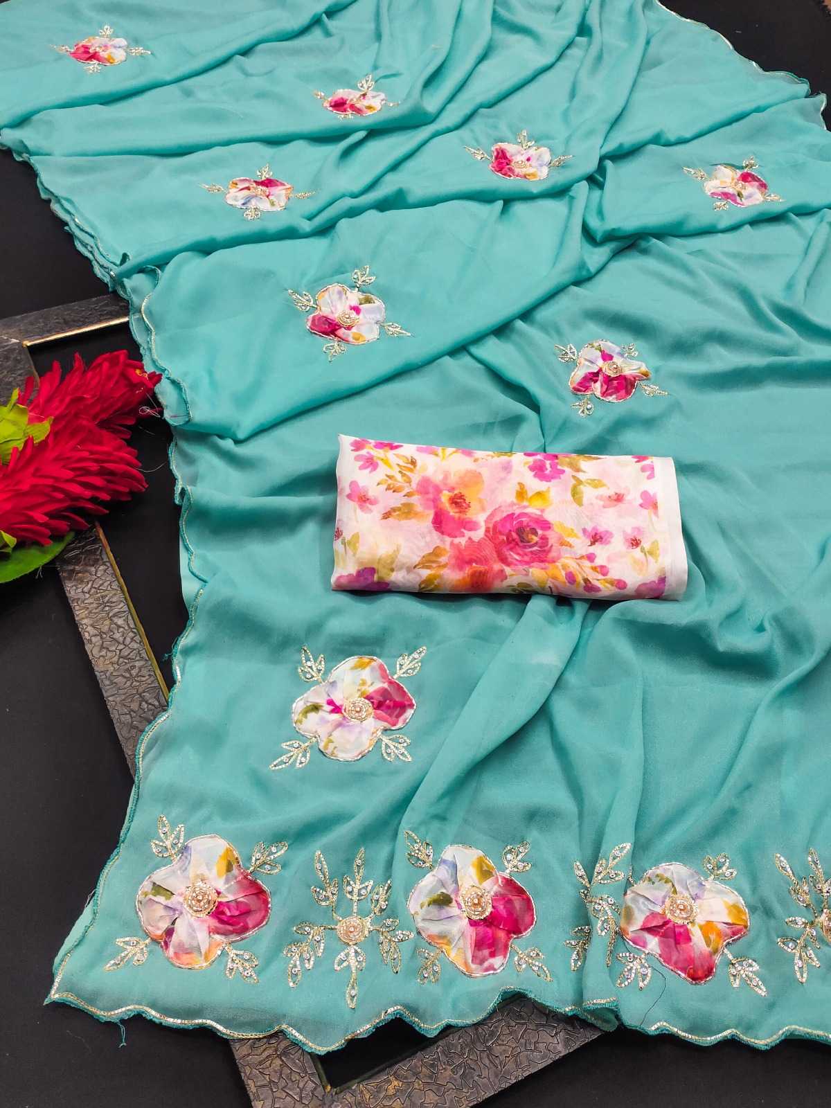 YNF Wholesale Georgette Georgette Sarees  | Surat Manufacturer
