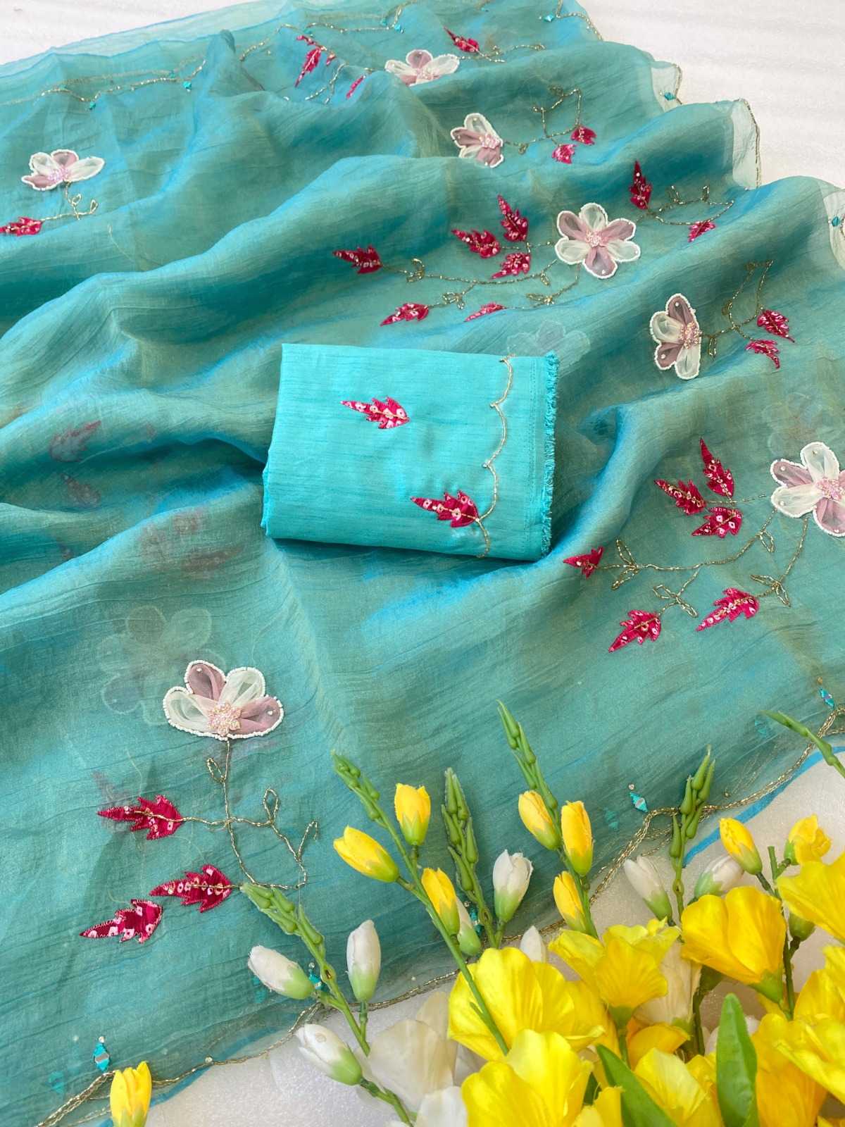 YNF Wholesale Soft Gold Crush Designer Sarees  | Surat Manufacturer