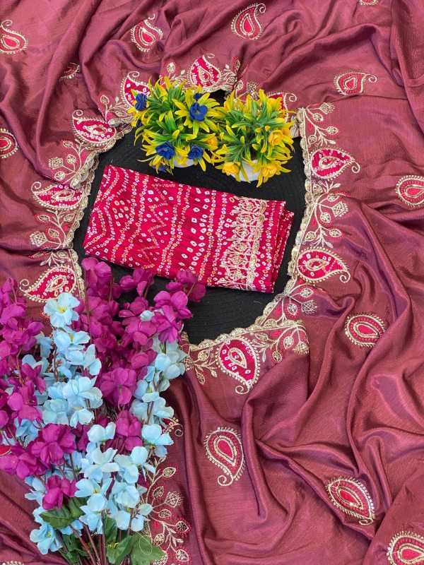 YNF Wholesale Chinon Sequence Sarees  | Surat Manufacturer