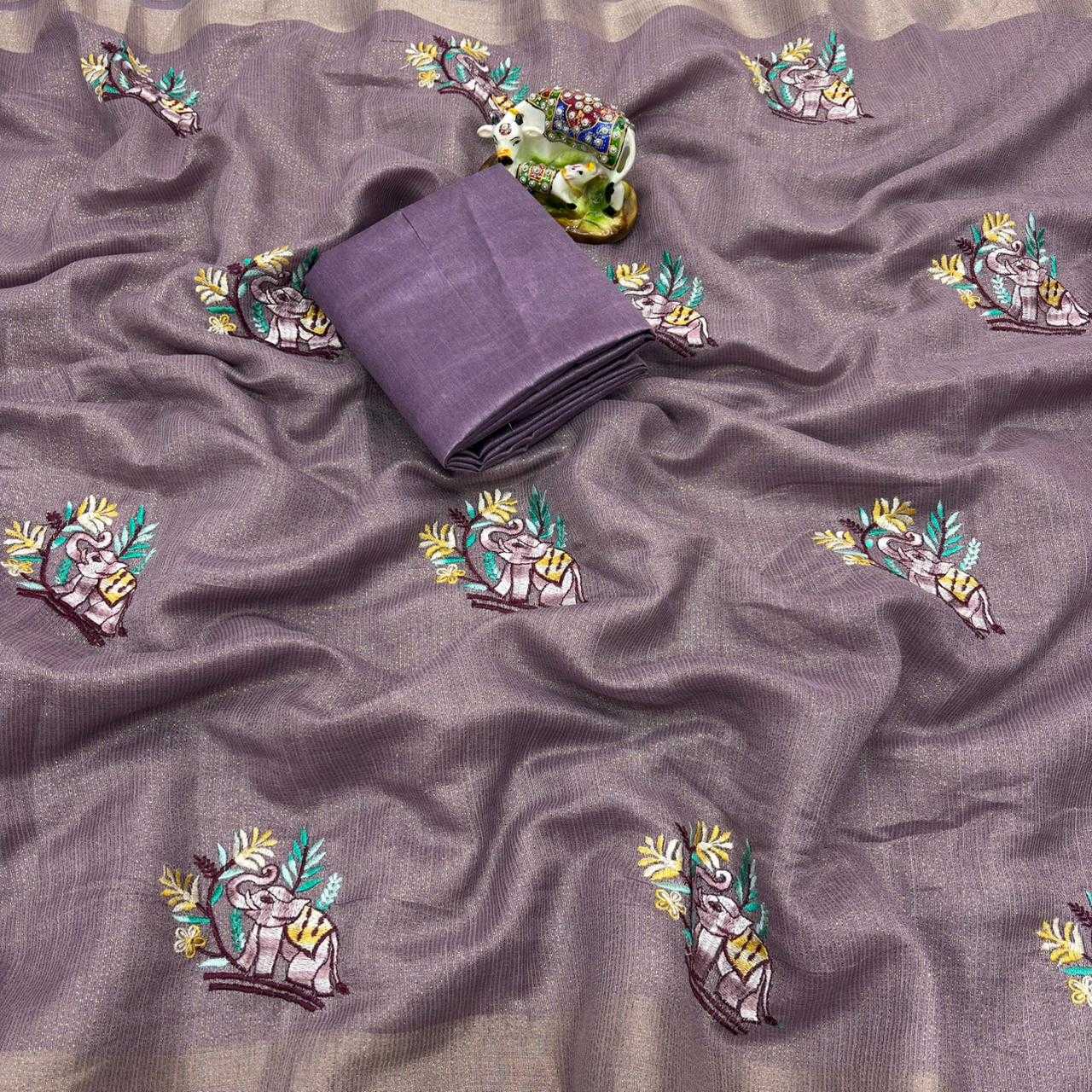 YNF Wholesale Cotton Embroidered Sarees  | Surat Manufacturer