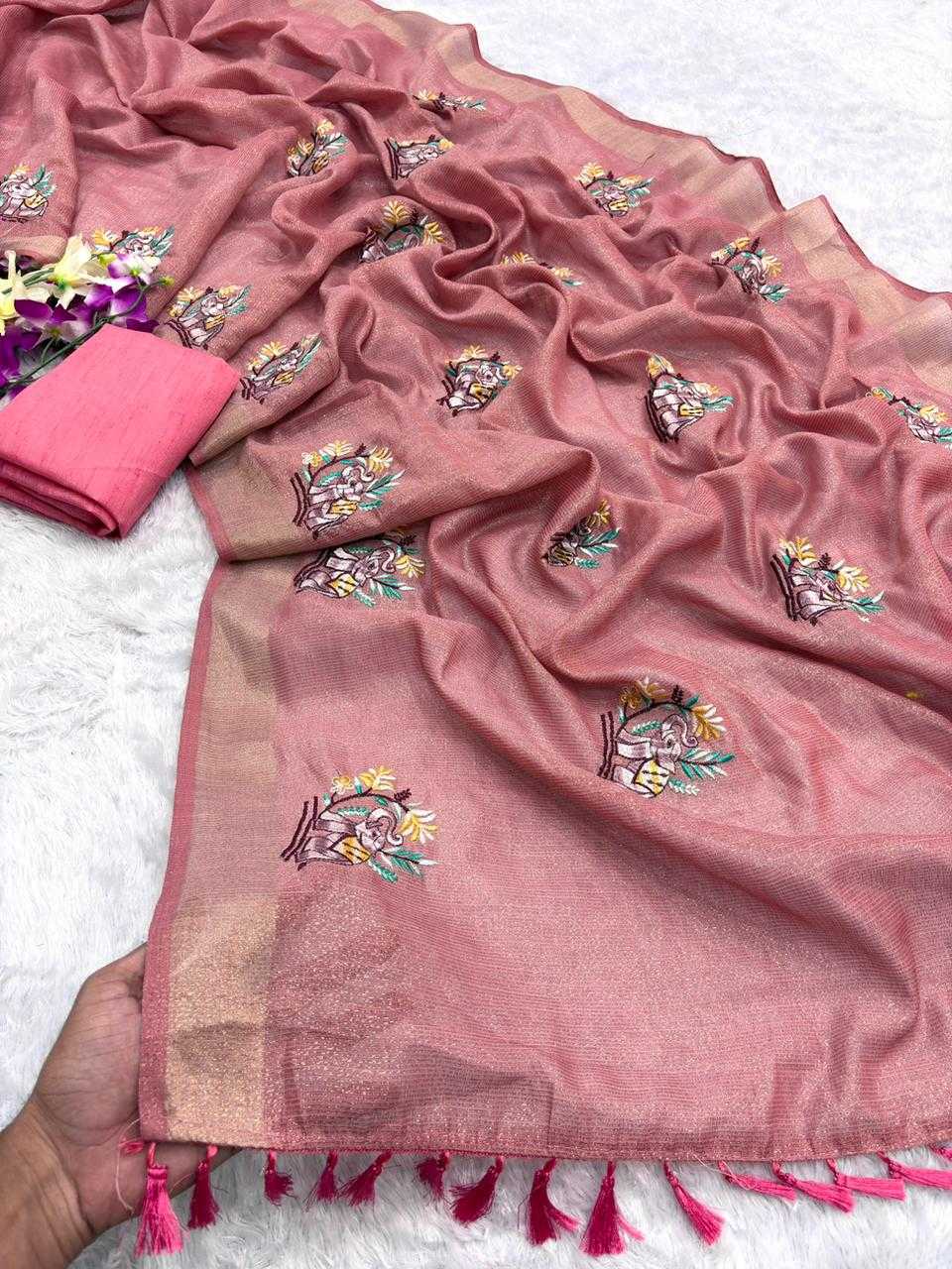 YNF Wholesale Cotton Embroidered Sarees  | Surat Manufacturer