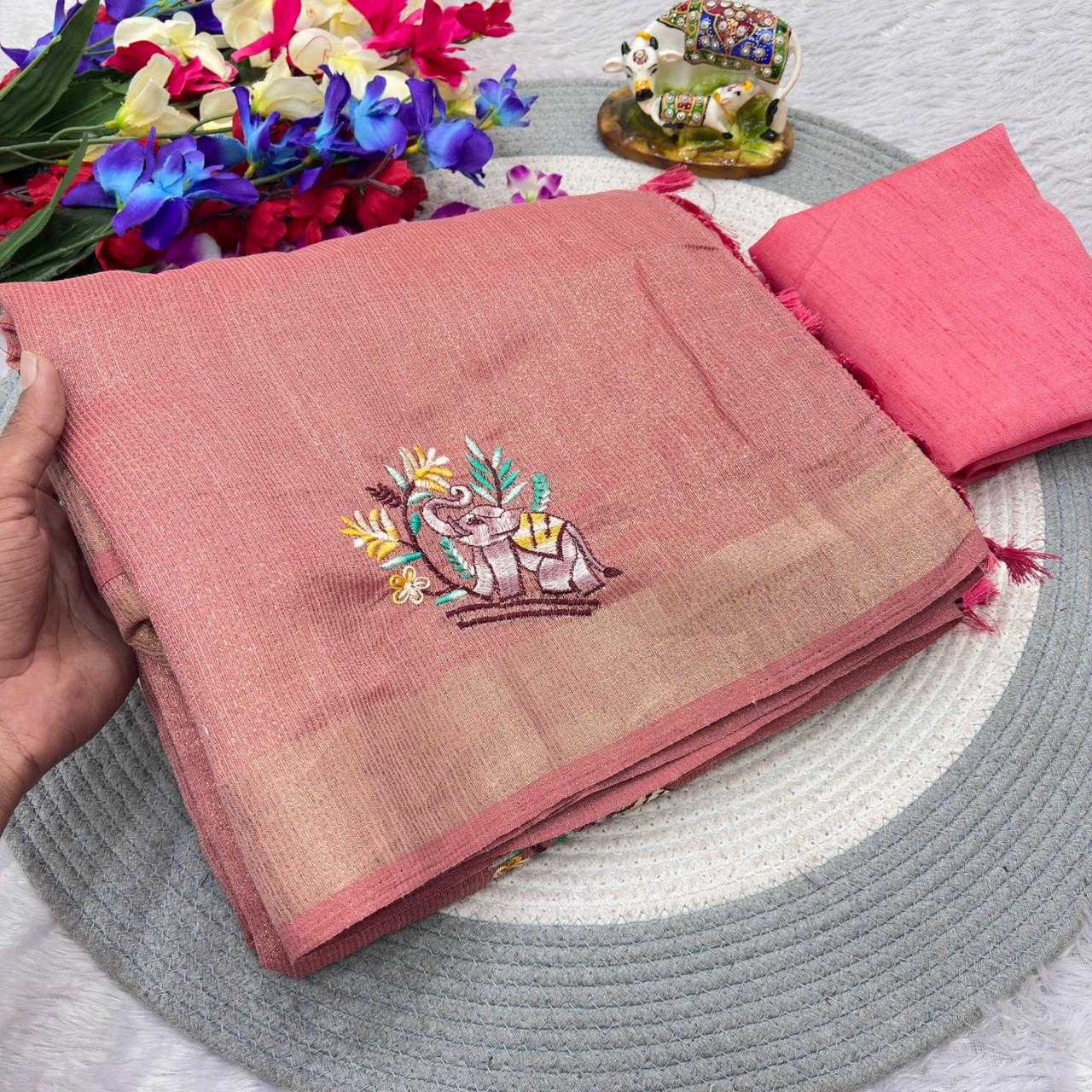 YNF Wholesale Cotton Embroidered Sarees  | Surat Manufacturer