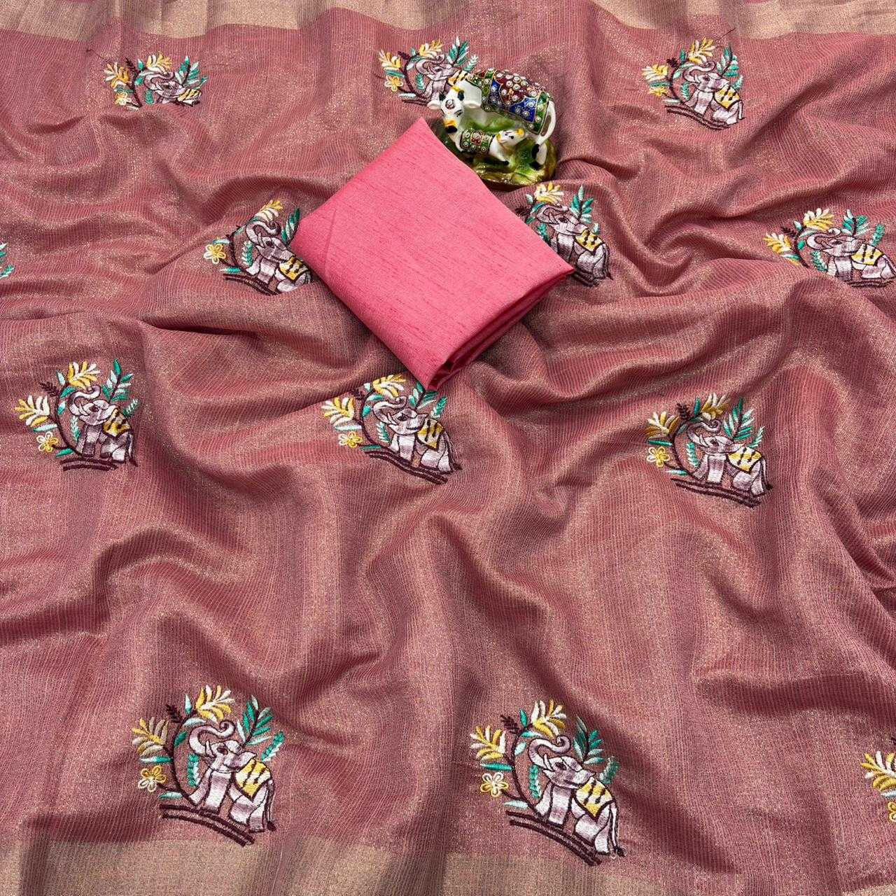 YNF Wholesale Cotton Embroidered Sarees  | Surat Manufacturer