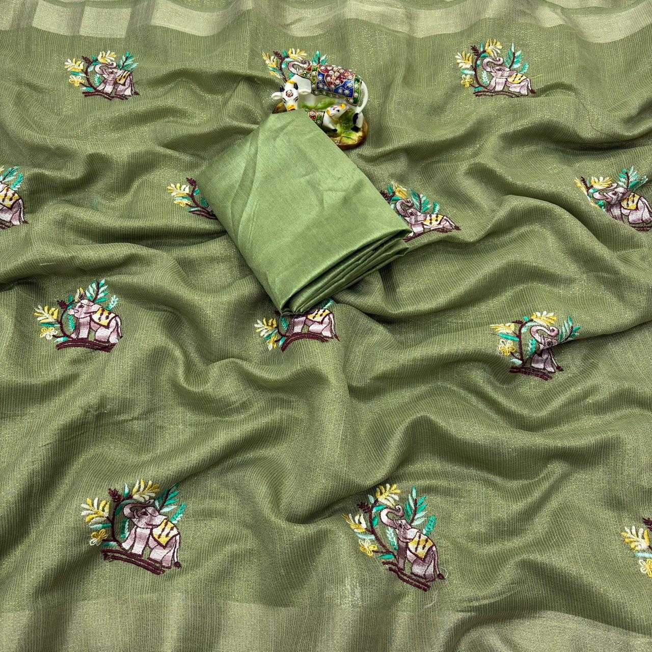 YNF Wholesale Cotton Embroidered Sarees  | Surat Manufacturer