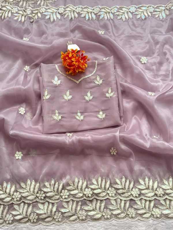 YNF Wholesale Heavy Roman Silk Sequence Sarees  | Surat Manufacturer