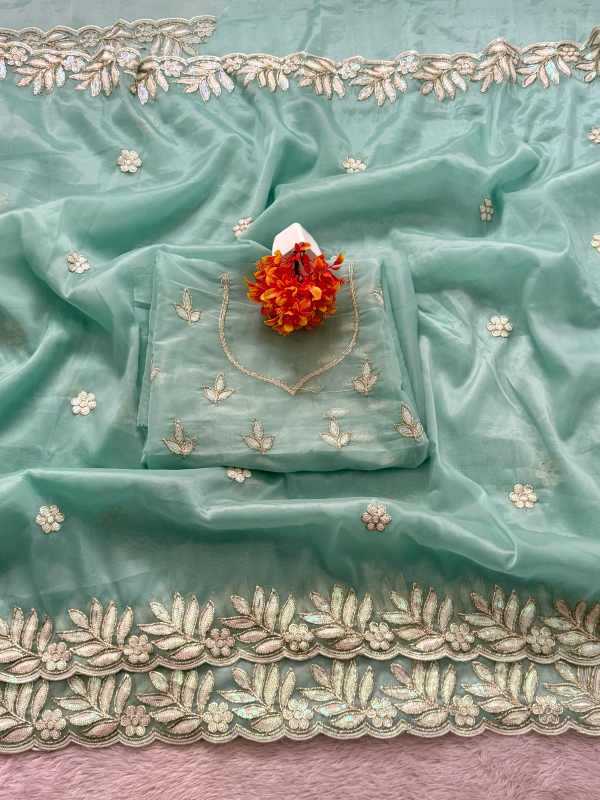 YNF Wholesale Heavy Roman Silk Sequence Sarees  | Surat Manufacturer