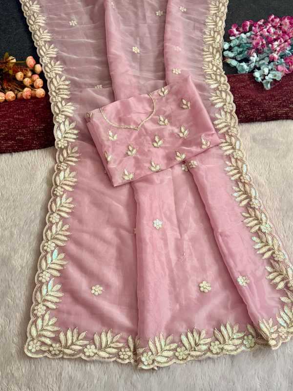 YNF Wholesale Heavy Roman Silk Sequence Sarees  | Surat Manufacturer
