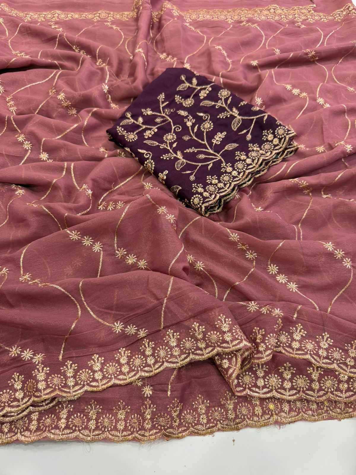 YNF Wholesale Georgette Party Wear Sarees  | Surat Manufacturer