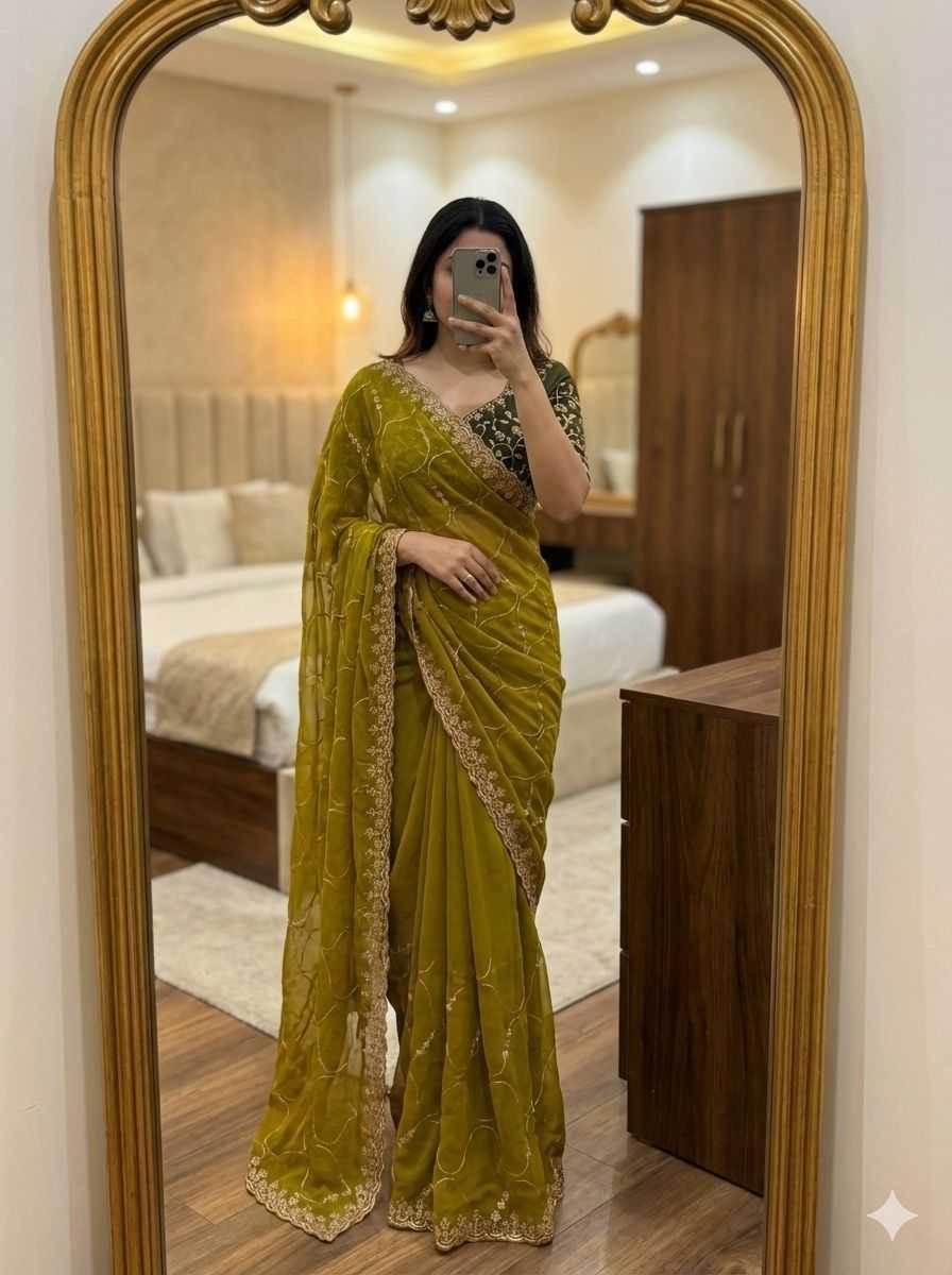 YNF Wholesale Georgette Party Wear Sarees  | Surat Manufacturer