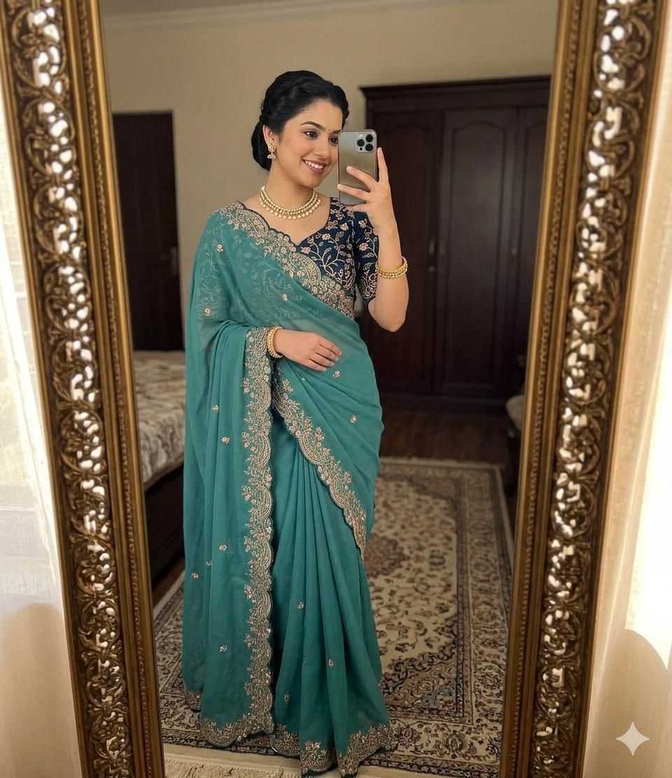 YNF Wholesale Georgette Fancy Sarees KESH514 KERI | Surat Manufacturer