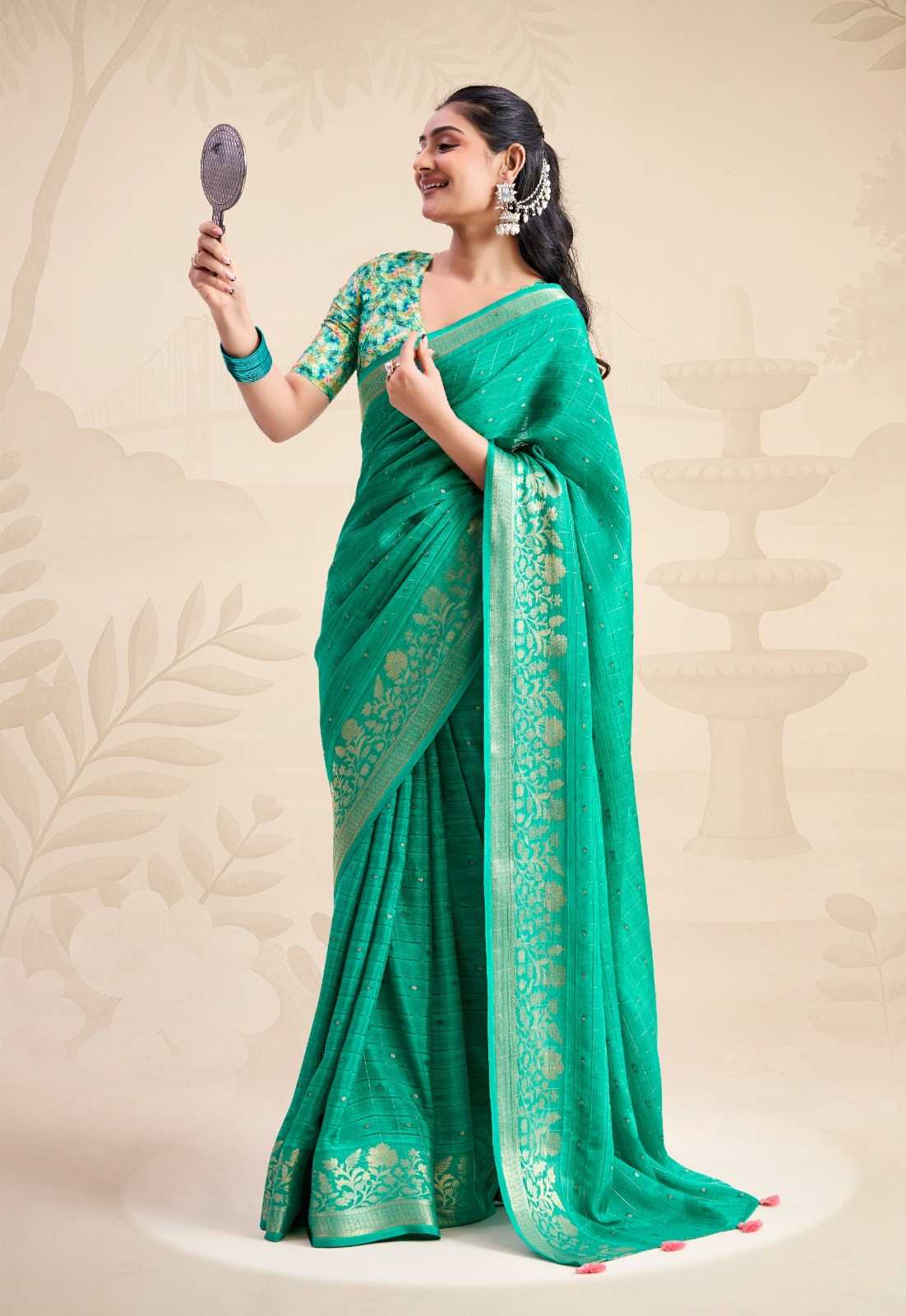 YNF Wholesale Chinon Designer Sarees  | Surat Manufacturer