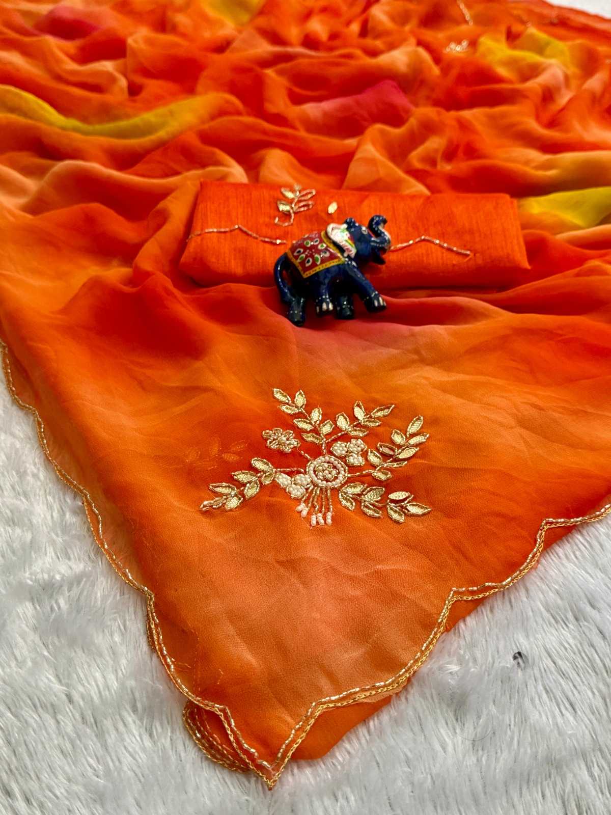 YNF Wholesale Chiffon Chiffon Sarees KESH514 Mor Chhadi | Surat Manufacturer