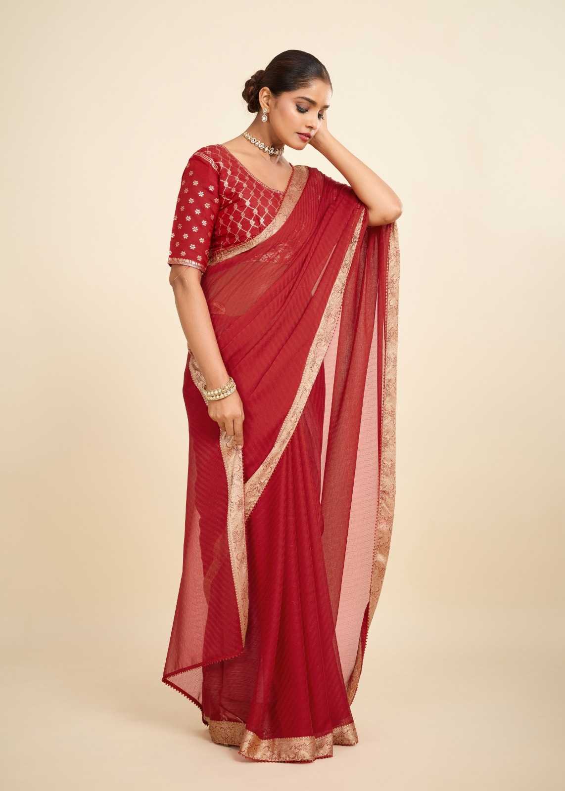 YNF Wholesale Viscose Chiffon Sarees  | Surat Manufacturer