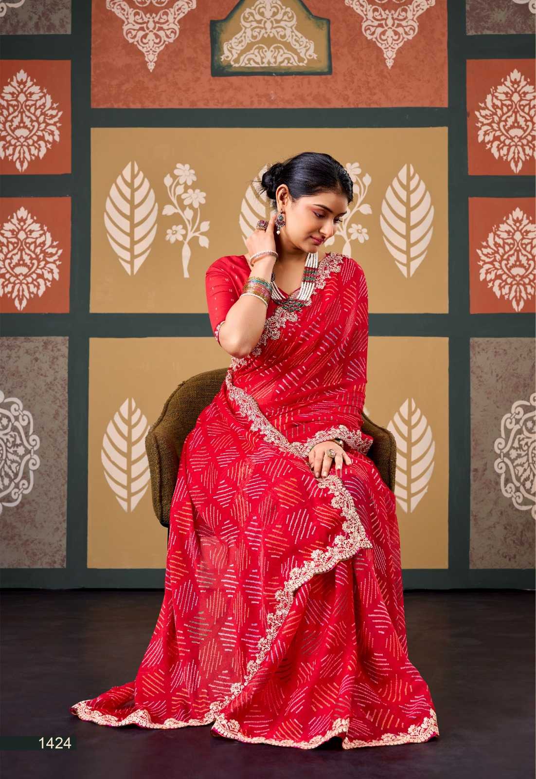 YNF Wholesale Chiffon Designer Sarees  | Surat Manufacturer
