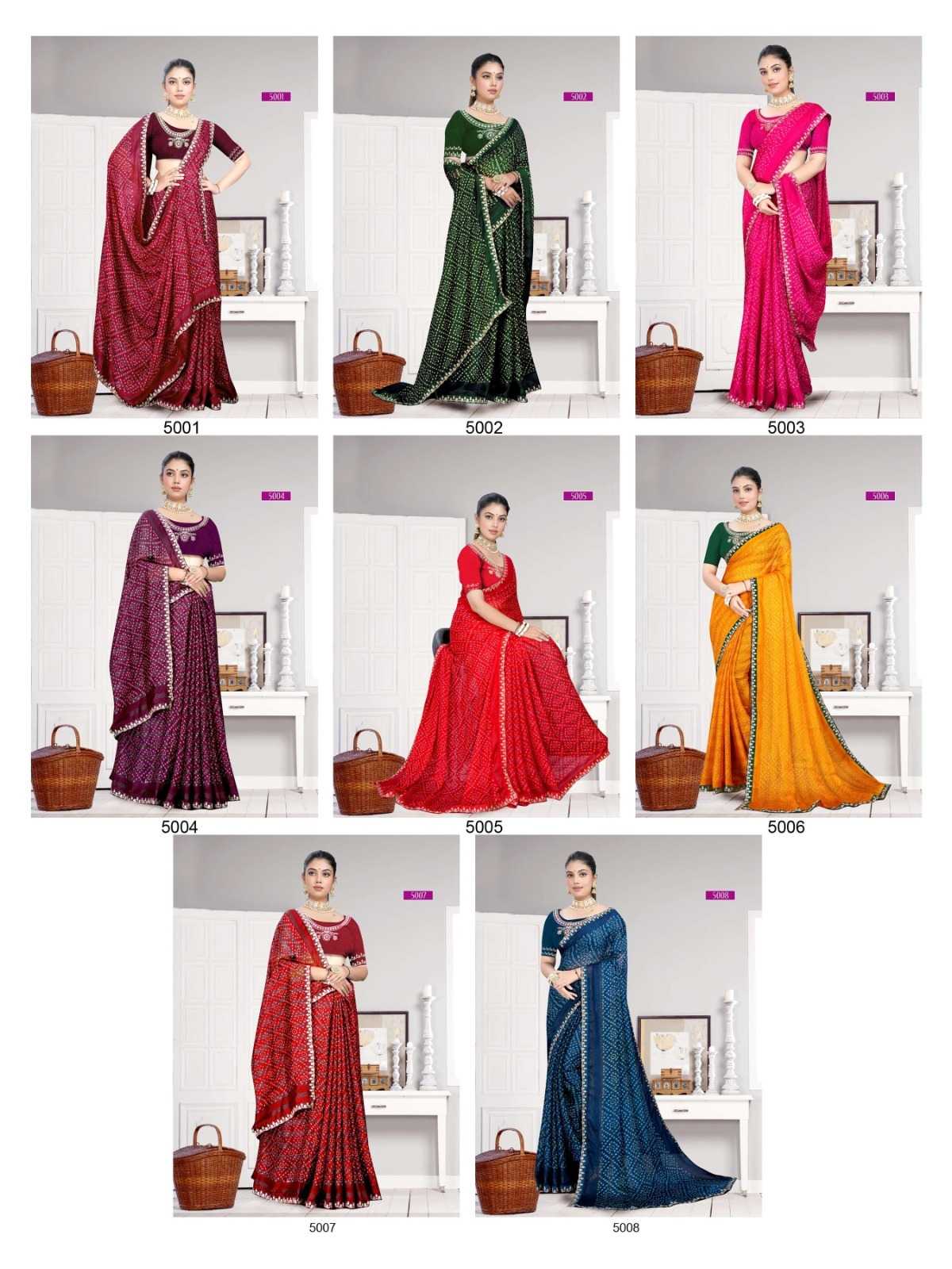 YNF Wholesale Georgette Printed Sarees  | Surat Manufacturer