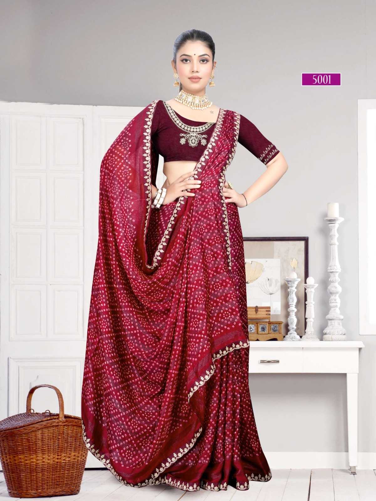 YNF Wholesale Georgette Printed Sarees  | Surat Manufacturer