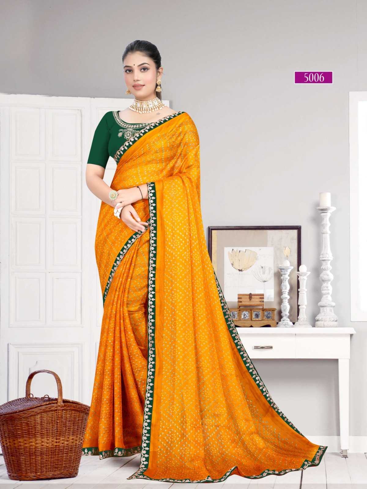 YNF Wholesale Georgette Printed Sarees  | Surat Manufacturer