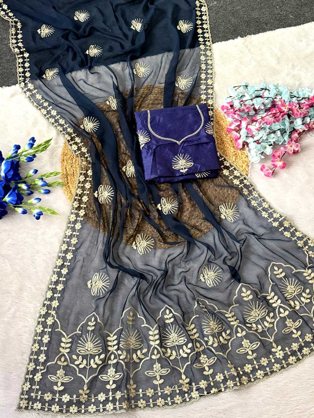 YNF Wholesale Chiffon Designer Sarees  | Surat Manufacturer