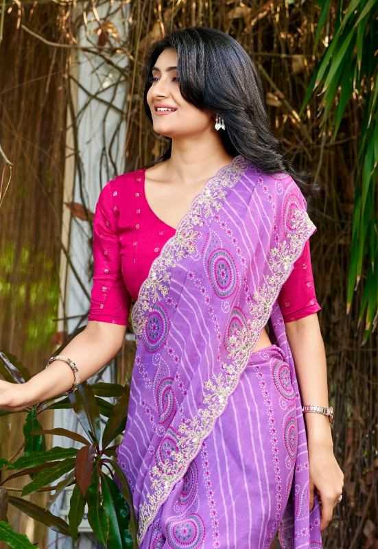 YNF Wholesale Chiffon Printed Sarees KESH514 STAVAN KI RANI | Surat Manufacturer