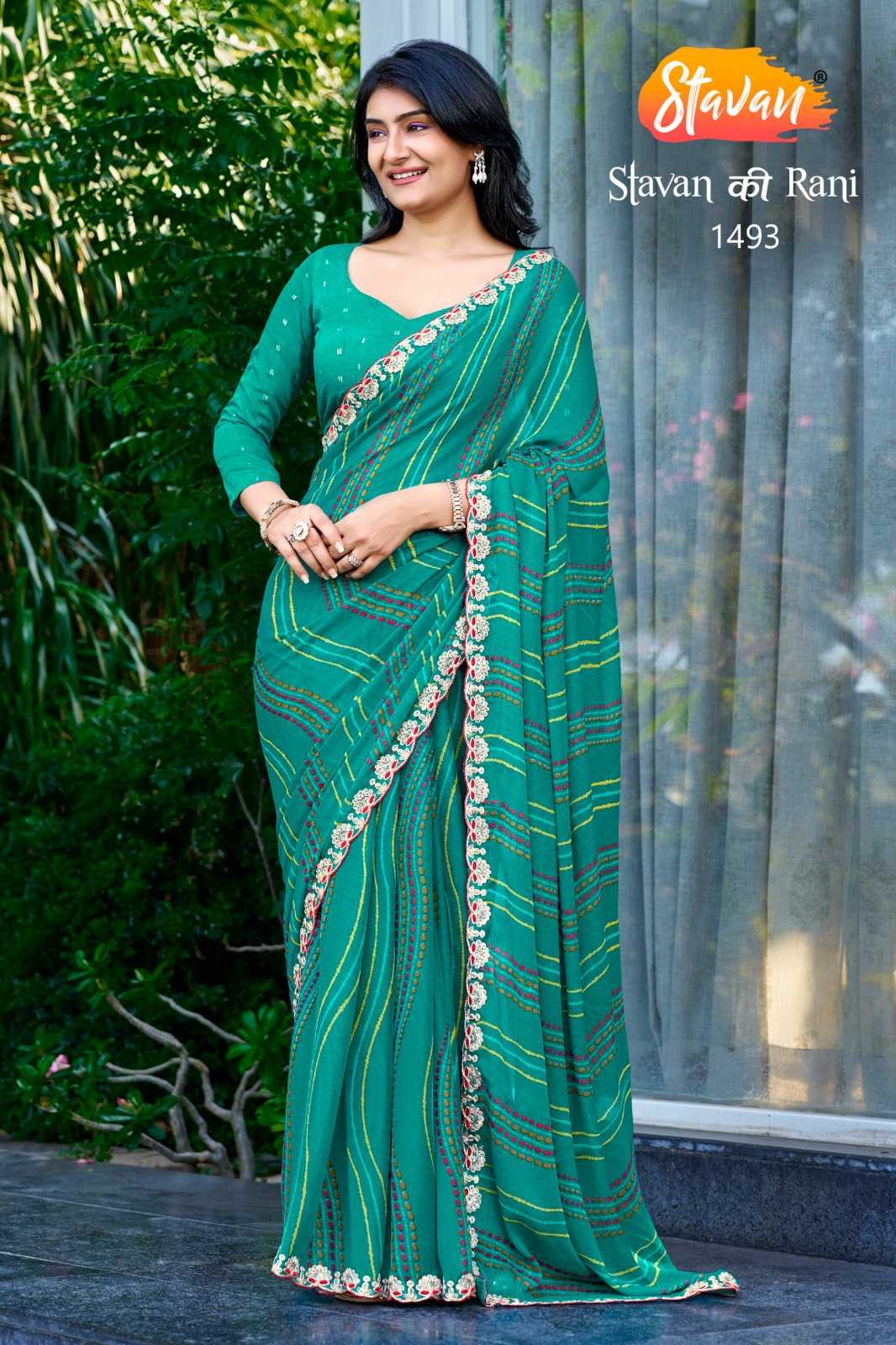 YNF Wholesale Chiffon Printed Sarees KESH514 STAVAN KI RANI | Surat Manufacturer