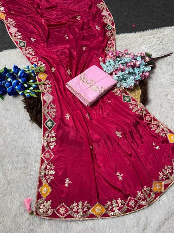 YNF Wholesale Chinon Designer Sarees  | Surat Manufacturer