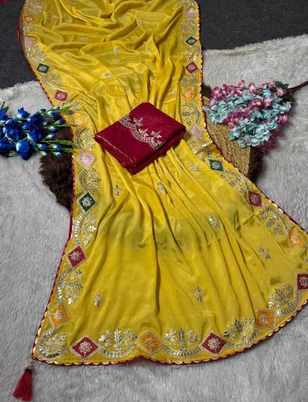 YNF Wholesale Chinon Designer Sarees  | Surat Manufacturer