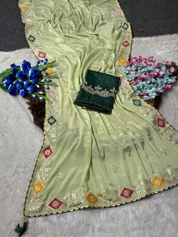YNF Wholesale Chinon Designer Sarees  | Surat Manufacturer