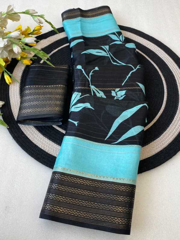 YNF Wholesale Soft Cotton Jacquard Saree  | Surat Manufacturer