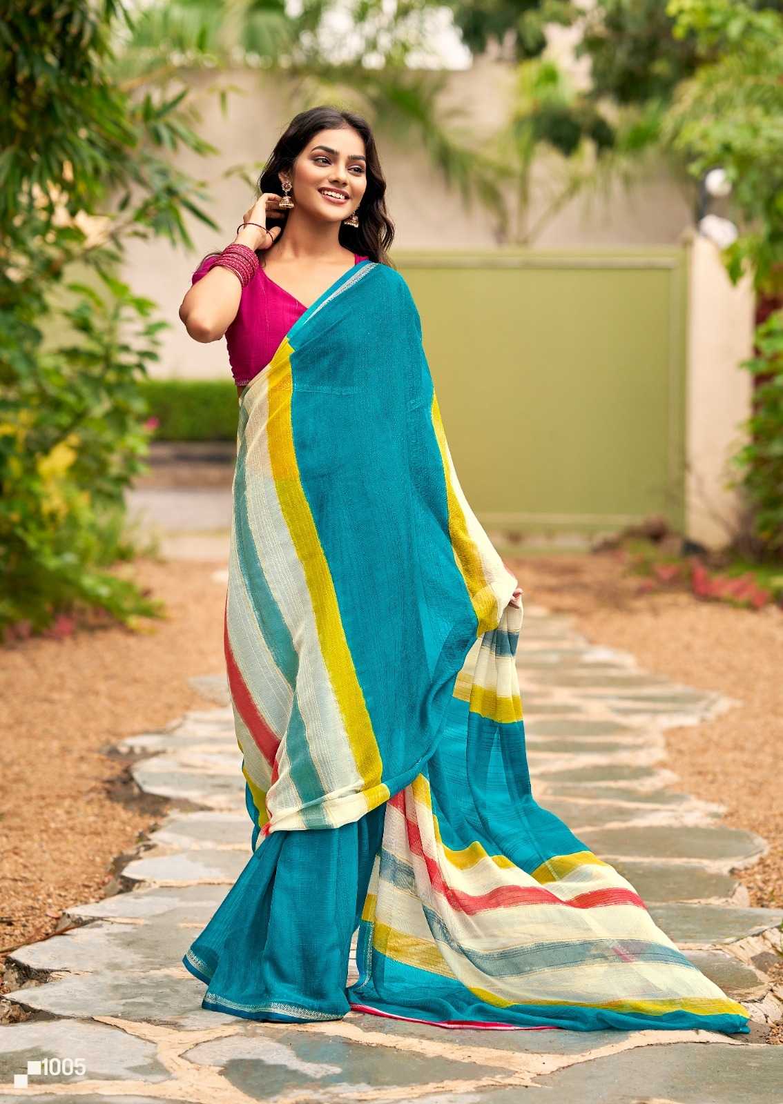 YNF Wholesale Chiffon Printed Sarees  | Surat Manufacturer