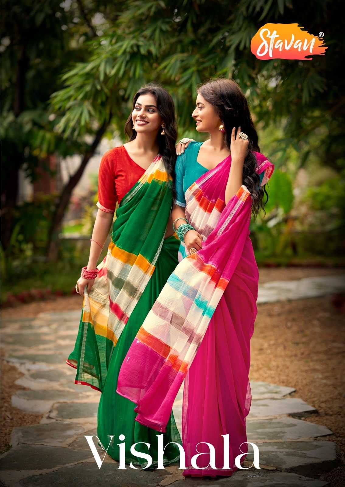 YNF Wholesale Chiffon Printed Sarees KESH514 Vishala | Surat Manufacturer