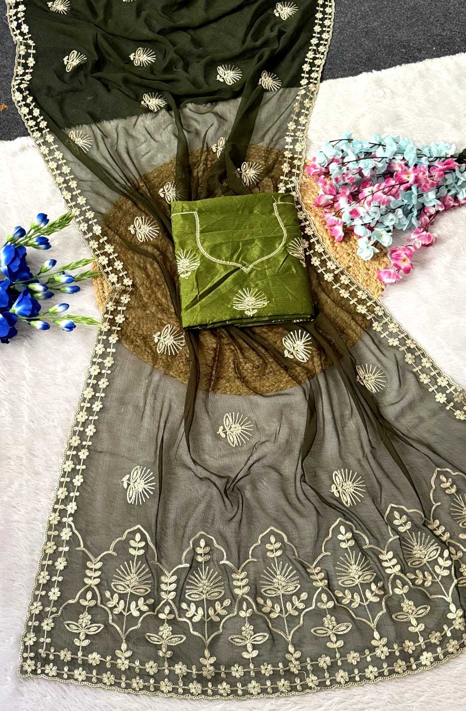 YNF Wholesale Chiffon Designer Sarees  | Surat Manufacturer