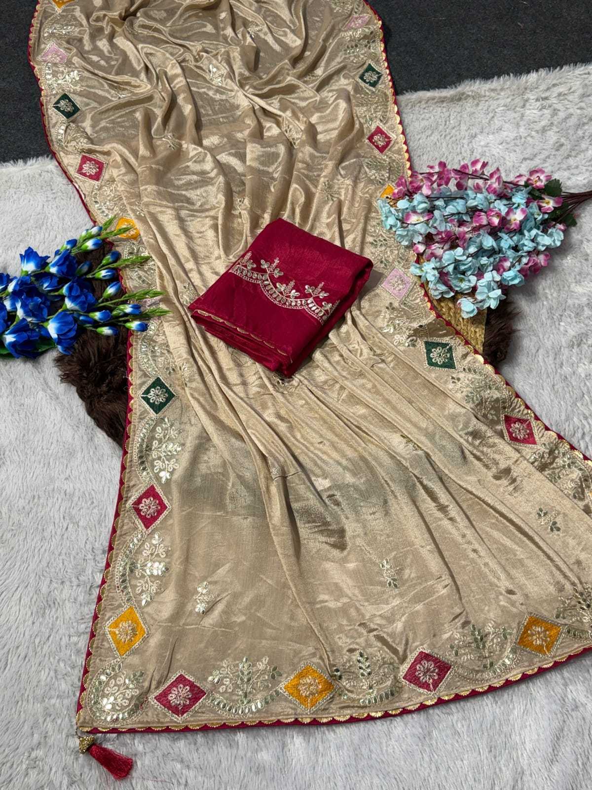 YNF Wholesale Chinon Designer Sarees  | Surat Manufacturer