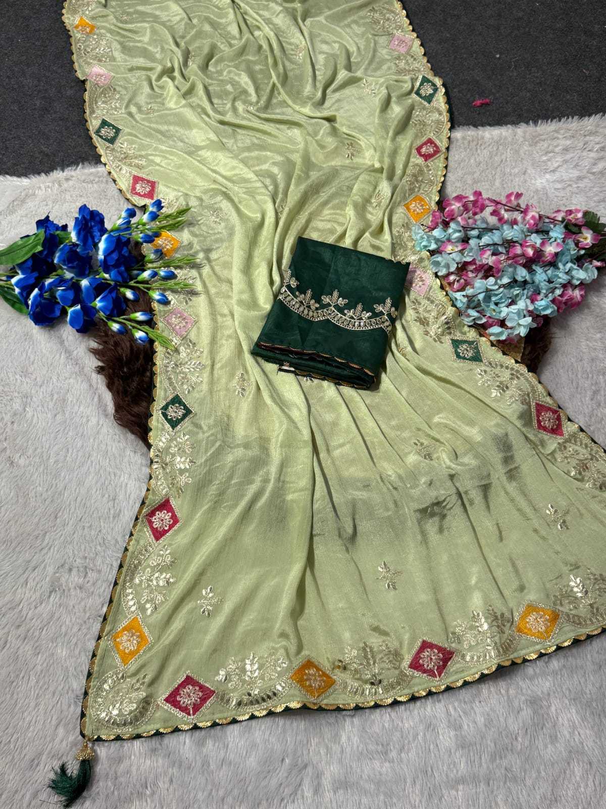 YNF Wholesale Chinon Designer Sarees  | Surat Manufacturer