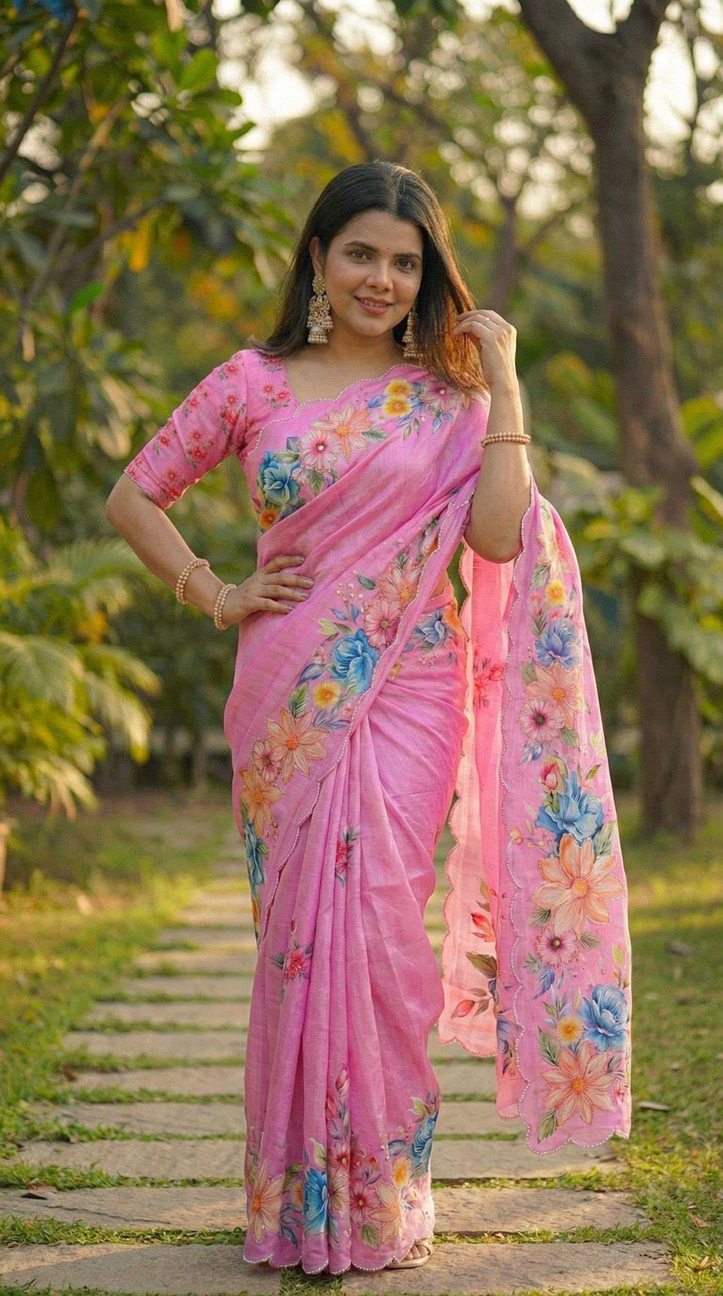 YNF Wholesale Chinon Silk Designer Sarees KESH518 4461 | Surat Manufacturer