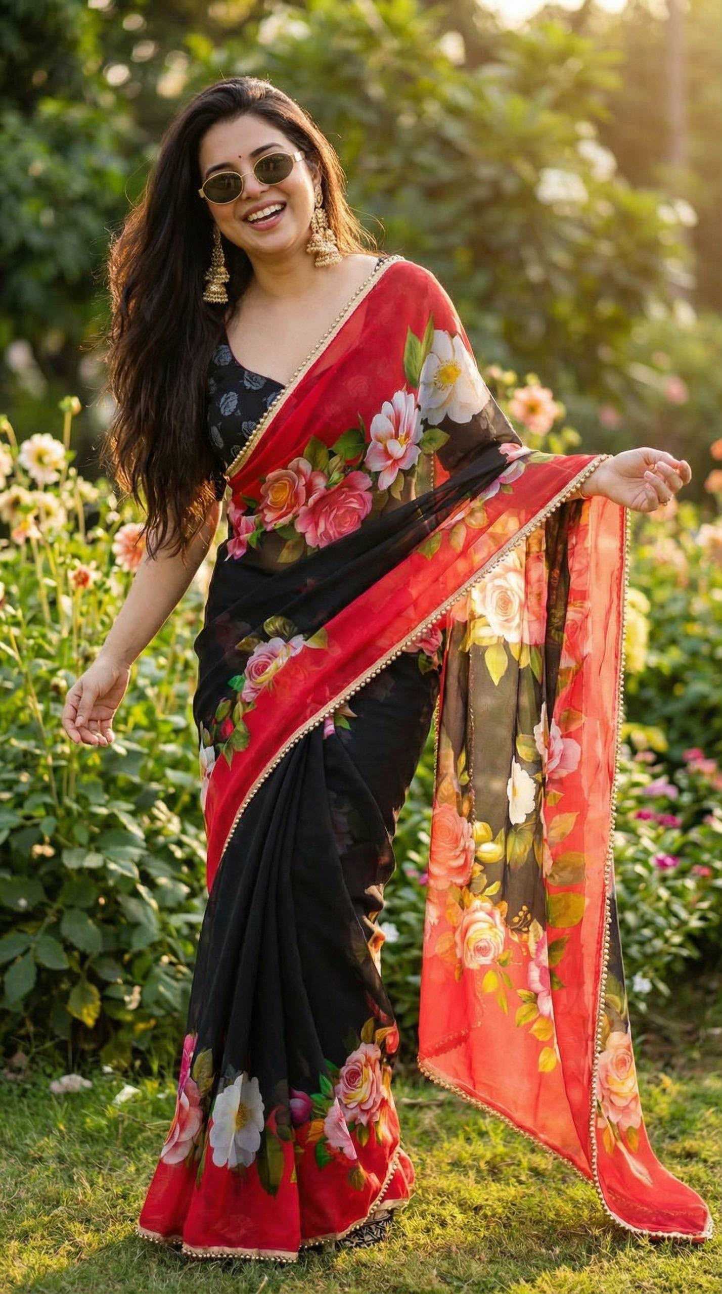 YNF Wholesale Georgette Printed Sarees KESH518 4463 | Surat Manufacturer