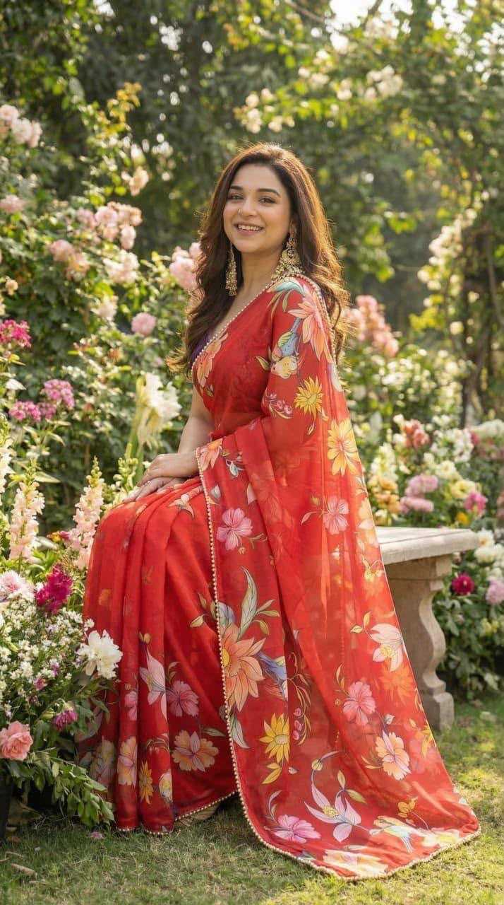YNF Wholesale Georgette Printed Sarees KESH518 4471 | Surat Manufacturer